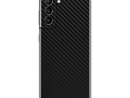 Samsung Galaxy S21 3D Textured CARBON Fibre Skin - BLACK Fashion