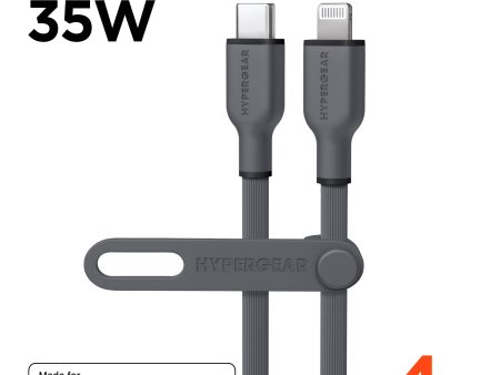 Flexi Pro USB-C to Lightning Soft-Touch Silicone Fast Charge Cable | 4ft | Gray Online