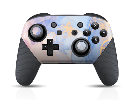 Nintendo Switch Pro CONTROLLER SIGNATURE AGATE GEODE Pastel-Gold Skin Sale