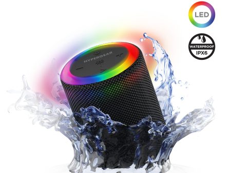 Halo Waterproof LED Wireless Speaker | Black Online now