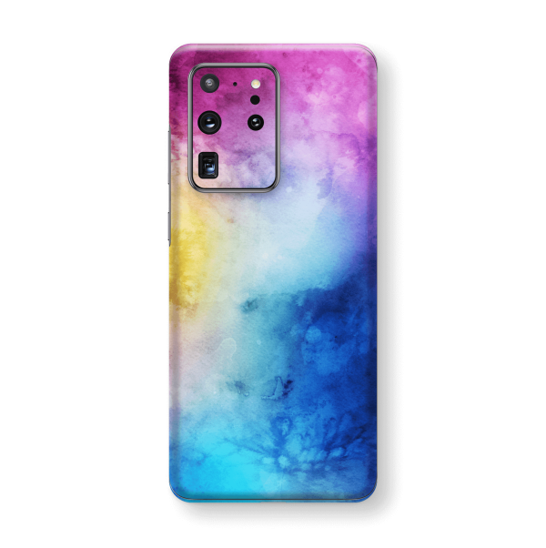 Samsung Galaxy S20 ULTRA SIGNATURE ABSTRACT Watercolour Blue Purple Skin Cheap