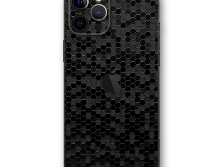 iPhone 12 PRO LUXURIA BLACK HONEYCOMB 3D TEXTURED Skin For Discount