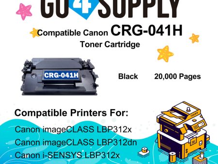 Compatible (High-Yield) CANON Black CRG041H Toner Cartridge CRG-041HUsed for Canon imageCLASS LBP312x; Canon imageCLASS LBP312dn; Canon i-SENSYS LBP312x Sale