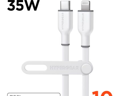 Flexi Pro USB-C to Lightning Soft-Touch Silicone Fast Charge Cable | 10ft | White For Discount