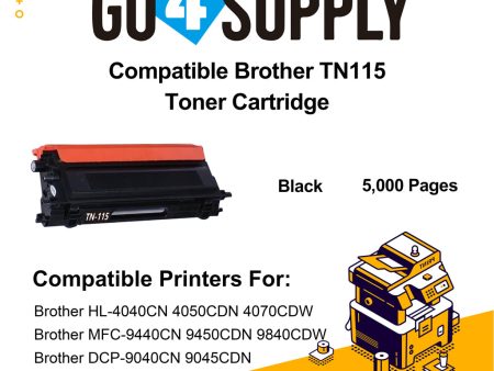 Compatible Black Brother TN115 TN-115 Toner Cartridge Used for Brother HL-4040CN 4050CDN 4070CDW MFC-9440CN 9450CDN 9840CDW DCP-9040CN 9045CDN For Sale