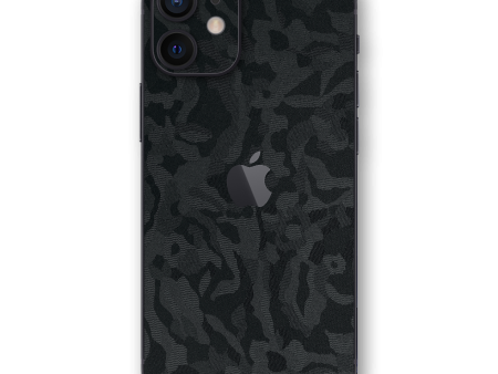 iPhone 12 Luxuria BLACK CAMO 3D TEXTURED Skin Online now