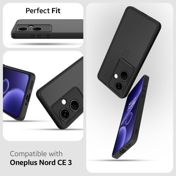 OnePlus Nord CE 3 (FOSO) Skin Shock Proof Back Cover Case | (PC+TPU) - Black on Sale