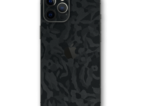 iPhone 12 PRO Luxuria BLACK CAMO 3D TEXTURED Skin For Discount