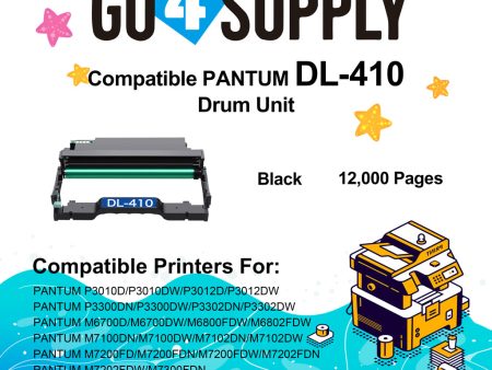 Compatible PANTUM Black (12,000 Pages) DL410 DL-410 Drum Unit Replacement for M7100DN M7100DW M7102DN M7102DW M7200FD M7200FDN M7200FDW M7202FDN M7202FDW M7300FDN M7300FDW M7302FDN M7302FDW Online Sale