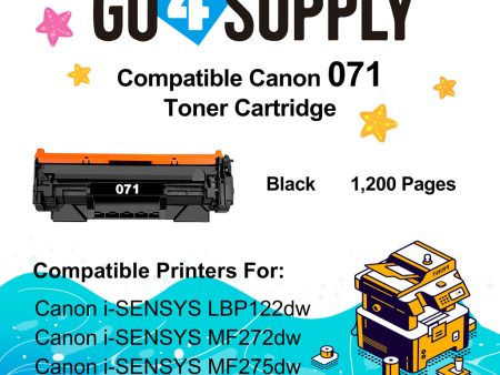 Compatible Canon 071 071H Black Toner Cartridge Used for Canon Canon i-SENSYS LBP122dw; i-SENSYS MF272dw MF275dw Supply