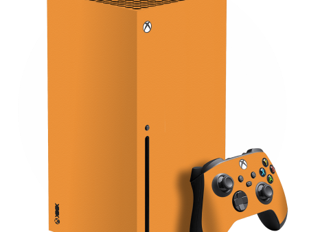 XBOX Series X LUXURIA Sunrise Orange Textured Matt Skin For Discount