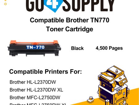 Compatible  Brother TN770 TN-770 Toner Cartridge Used for Brother HL-L2370DW, HL-L2370DW XL, MFC-L2750DW, MFC-L2750DW XL Printer For Cheap