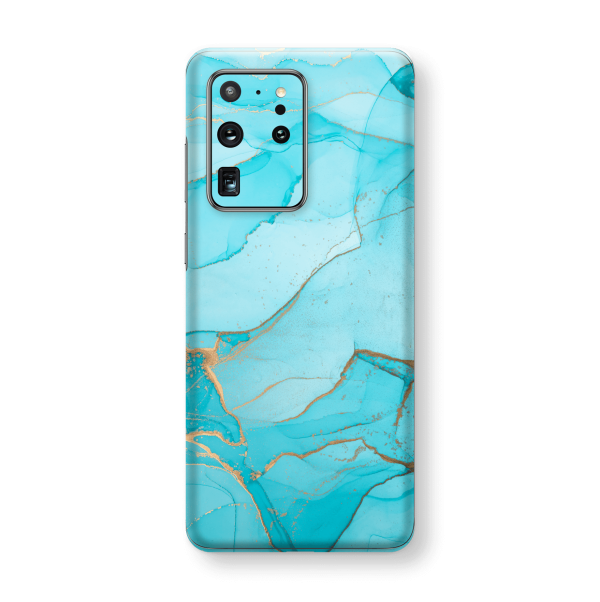 Samsung Galaxy S20 ULTRA SIGNATURE AGATE GEODE Aqua-Gold Skin Online