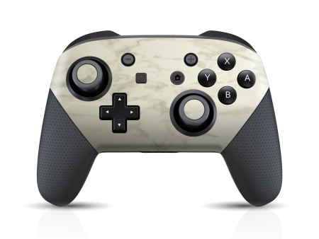 Nintendo Switch Pro CONTROLLER LUXURIA White MARBLE Skin Sale