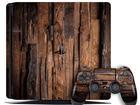 Playstation 4 SLIM (PS4 Slim) SIGNATURE WOOD Skin - 16 Fashion