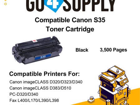 Compatible Canon S35 Toner Cartridge Used for Canon imageCLASS D320  D323  D340  D383  D510; PC-D320  D340; Fax L400  L170  L390  L398; LaserClass 510; LBP-B406  B408  L930 Printer Sale