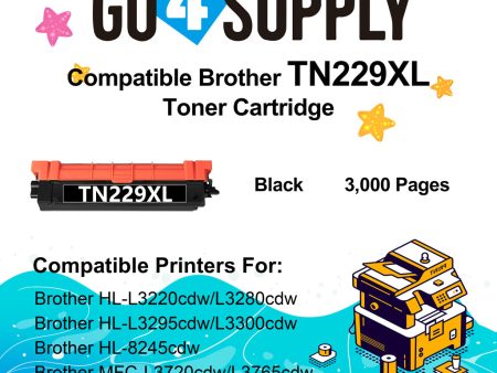 Compatible Brother TN-229XL TN229XL Black Toner Cartridge Used for Brother MFC-L3720cdw L3765cdw L3780cdw L8395cdw HL-L3220cdw L3280cdw L3295cdw L3300cdw 8245cdw Printers Online