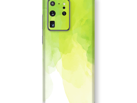 Samsung Galaxy S20 ULTRA SIGNATURE Lime Watercolour Skin Online now