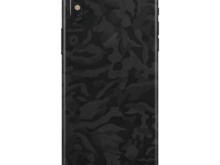 iPhone XS MAX Luxuria BLACK CAMO 3D TEXTURED Skin Online Sale