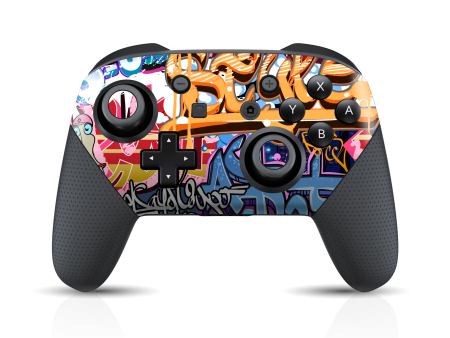 Nintendo Switch Pro CONTROLLER SIGNATURE Graffiti Skin For Sale