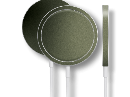 MILITARY GREEN MATT Metallic Skin for Apple MagSafe Charger For Sale