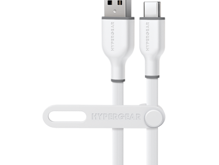 Flexi Pro USB to USB-C Soft-Touch Silicone Charge & Sync Cable | 10ft | White Cheap