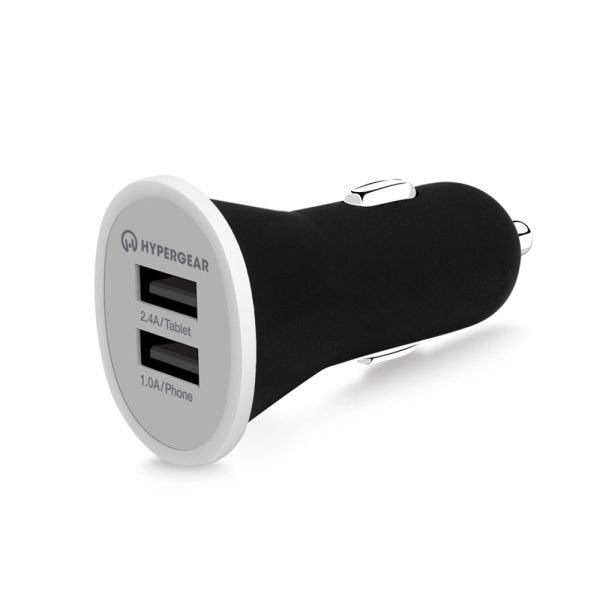 12W Dual USB Mini Car Charger | Black For Cheap