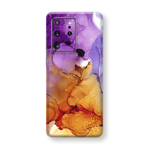 Samsung Galaxy S20 ULTRA SIGNATURE AGATE GEODE Amber-Purple Skin Supply