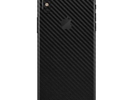 iPhone XS 3D Textured CARBON Fibre Skin - BLACK For Discount