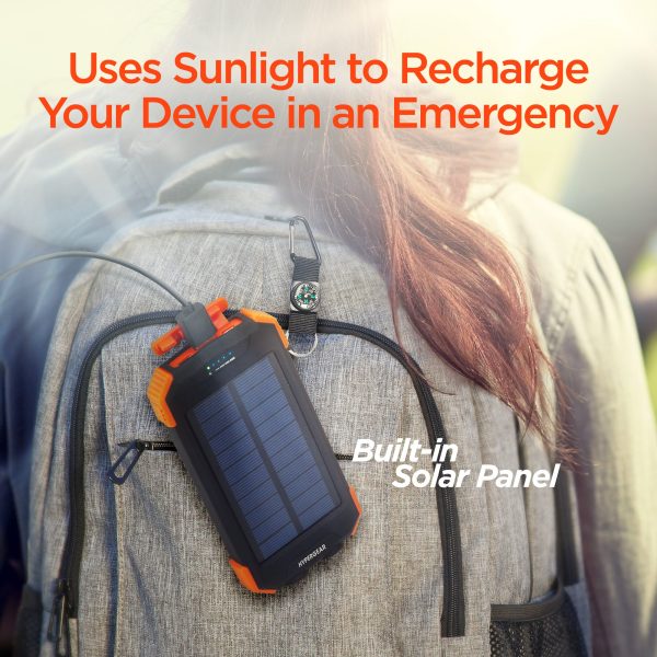 10,000mAh | Wireless Solar Power Bank | Black Online Hot Sale