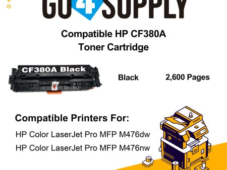 Compatible Black HP 312A 380 CF380A 380A Toner Cartridge Used for HP Color laserJet Pro M476dn MFP M476dw MFP M476dnw MFP Printer Sale