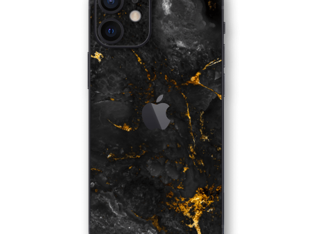 iPhone 12 SIGNATURE Black-Gold MARBLE Skin Hot on Sale