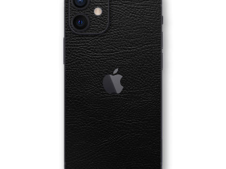 iPhone 12 LUXURIA RIDERS Black LEATHER Textured Skin Cheap