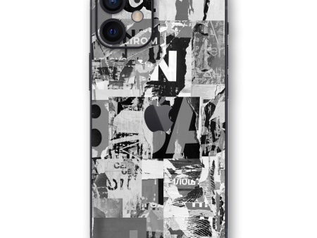 iPhone 12 SIGNATURE Black & White Poster Skin For Discount