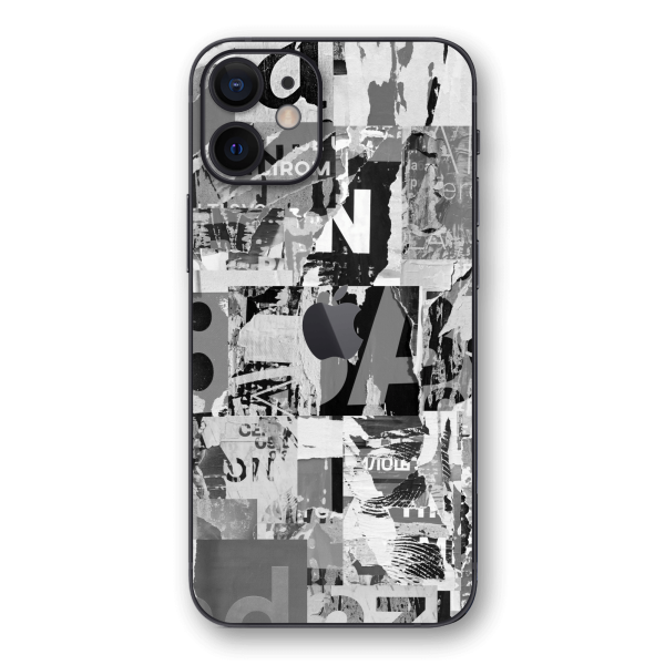 iPhone 12 SIGNATURE Black & White Poster Skin For Discount