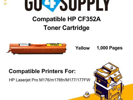 Compatible Yellow HP 352 CF352A 352A Toner Cartridge Used for HP Laserjet Pro M176 m176fn M177 177FW Printer Online Sale