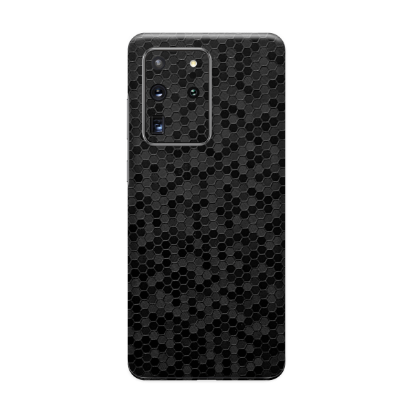 Samsung Galaxy S20 ULTRA LUXURIA BLACK HONEYCOMB 3D TEXTURED Skin Hot on Sale