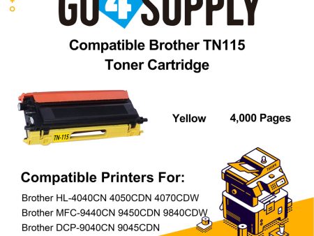 Compatible Yellow Brother TN115 TN-115 Toner Cartridge Used for Brother HL-4040CN 4050CDN 4070CDW MFC-9440CN 9450CDN 9840CDW DCP-9040CN 9045CDN For Discount