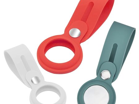 Apple Airtags-(2021) (FOSO) Silicone Loop Case - Orange, White & Green Cheap