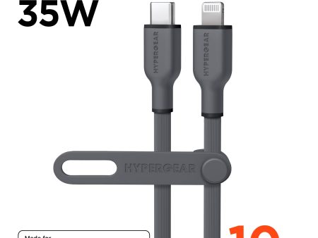 Flexi Pro USB-C to Lightning Soft-Touch Silicone Fast Charge Cable | 10ft | Gray Online