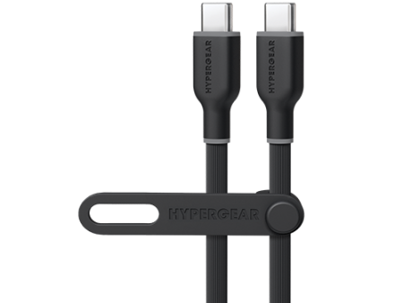 Flexi Pro USB-C to USB-C Soft-Touch Silicone Fast Charge Cable | 10ft | Black Sale