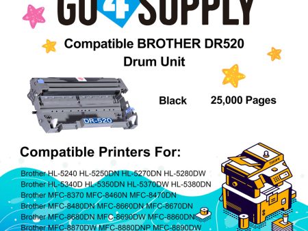 Compatible (Drum Only) DR-520 DR520 Drum Unit Used for Brother HL5240 5250DN 5250DNT 5340 5350 5380 5270 5280DW; MFC8460N 8860DN; DCP8060 MF8870 8670 8065DN Printer Sale