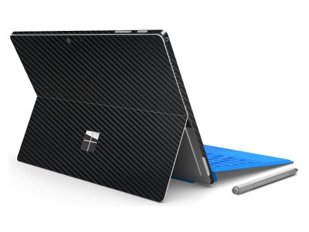 Microsoft SURFACE PRO 4 Textured CARBON Fibre Skin - BLACK Online Sale