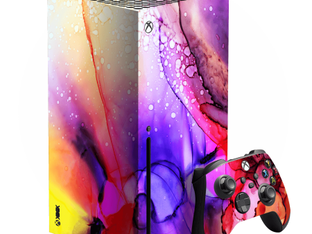 XBOX Series X SIGNATURE Multicoloured Alcohol Ink Skin Cheap