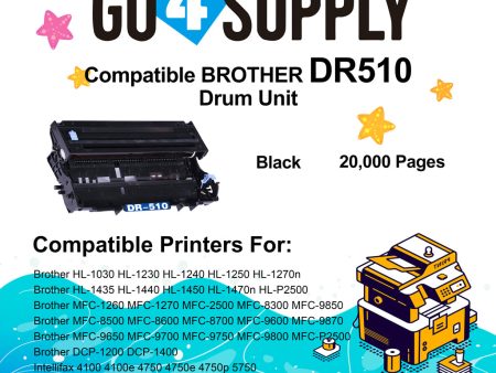 Compatible Black DR-510 DR510 Drum Unit Used for Brother MFC8220 8420 8440 8500 8640 8820D 8820DN 8840D 8840DN 9700 9800; HL5030 5040 5050 5070N 5140 5150D 5170DN 1650 1670N 1850 Printer Online Sale