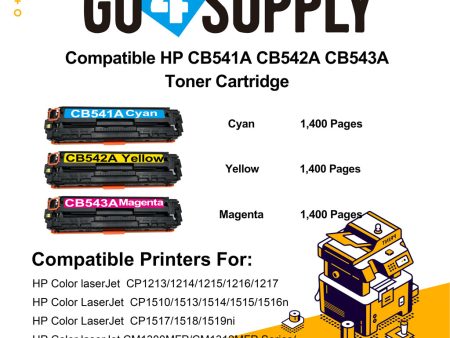 Compatible 3-Color Set HP CB540A CB541A CB542A CB543A Toner Cartridge Used for HP Color laserJet CM1300MFP  CM1312MFP Series  CM1312cb  eb wb ci ei wi nfi MFP Printer Online