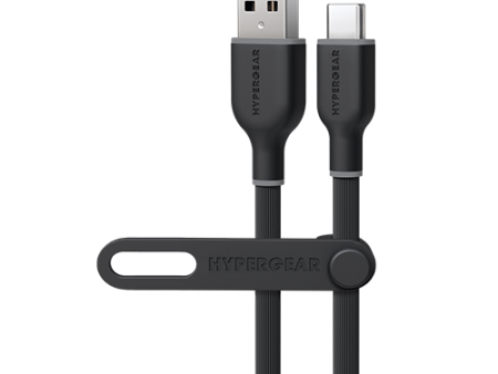 Flexi Pro USB to USB-C Soft-Touch Silicone Charge & Sync Cable | 6ft | Black Sale