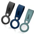 Apple Airtags-(2021) (FOSO) Silicone Loop Case - Green, Gray & Navy Blue Discount