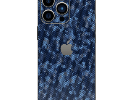 iPhone 14 Pro MAX SIGNATURE Textile BLUE CAMO Skin For Discount