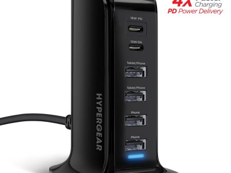 Power Tower 42W High-Speed Charging Station | Black For Cheap